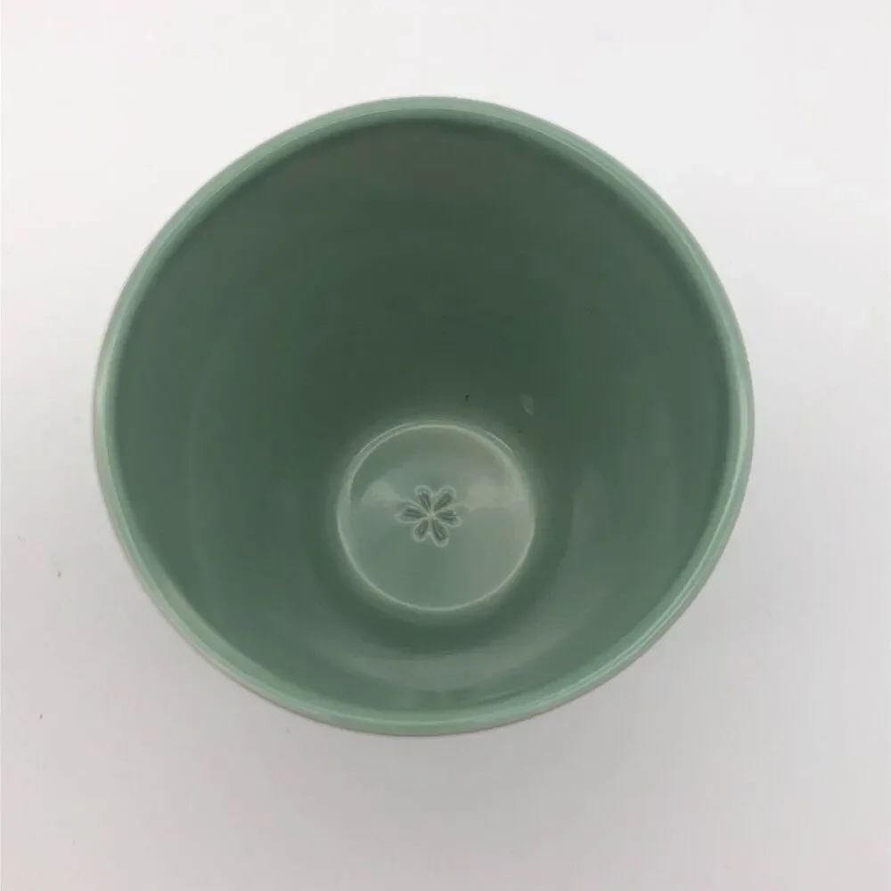 IKEA Sommar Ceramic Tumbler Cup Set of 2 Green Retired